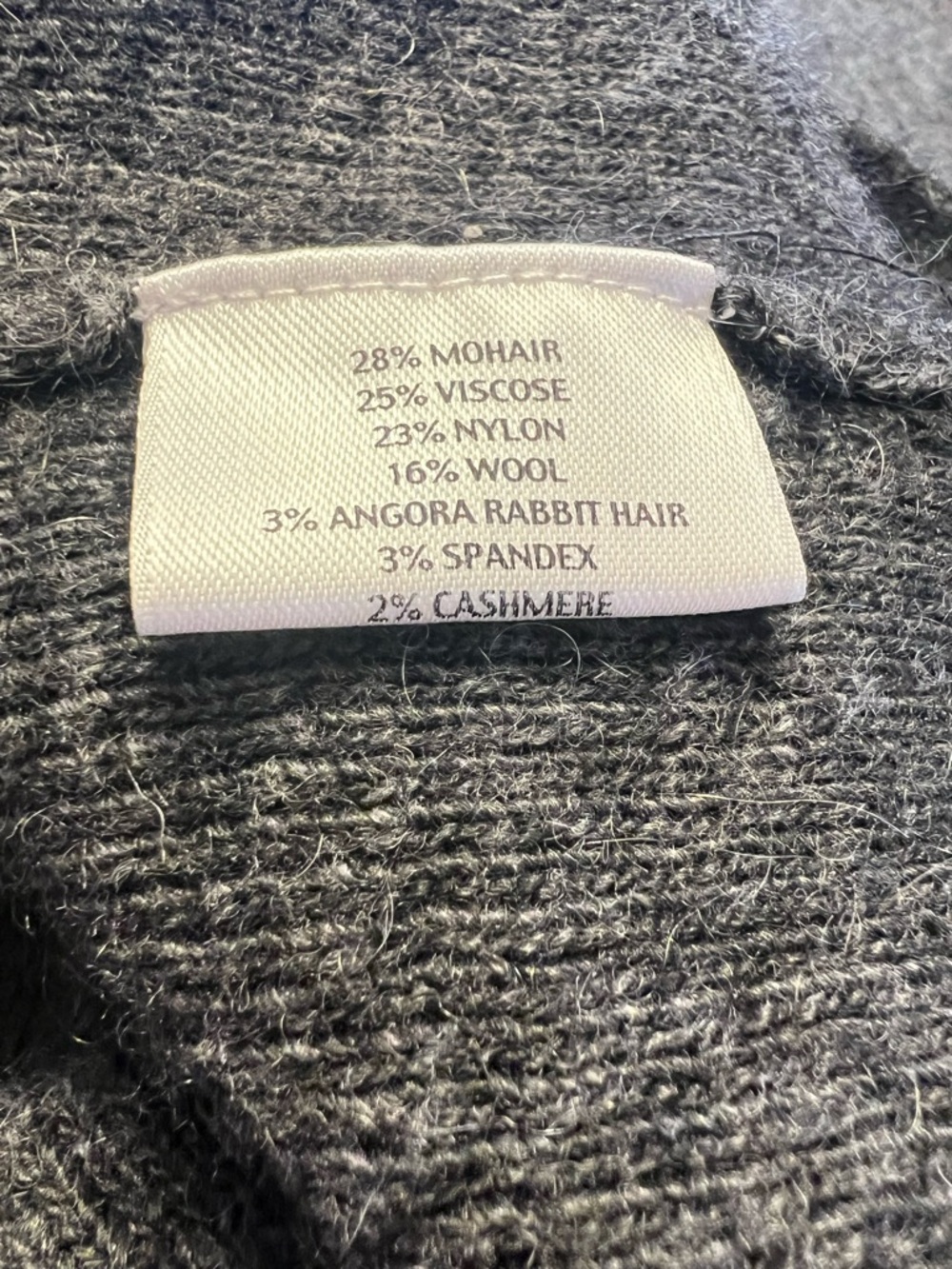 Eileen Fisher Dark Gray Open-Front Cozy Wool-Blend Sweater - Picture 5 of 9